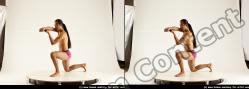 Underwear Man Asian Athletic Long Black 3D Stereoscopic poses Academic